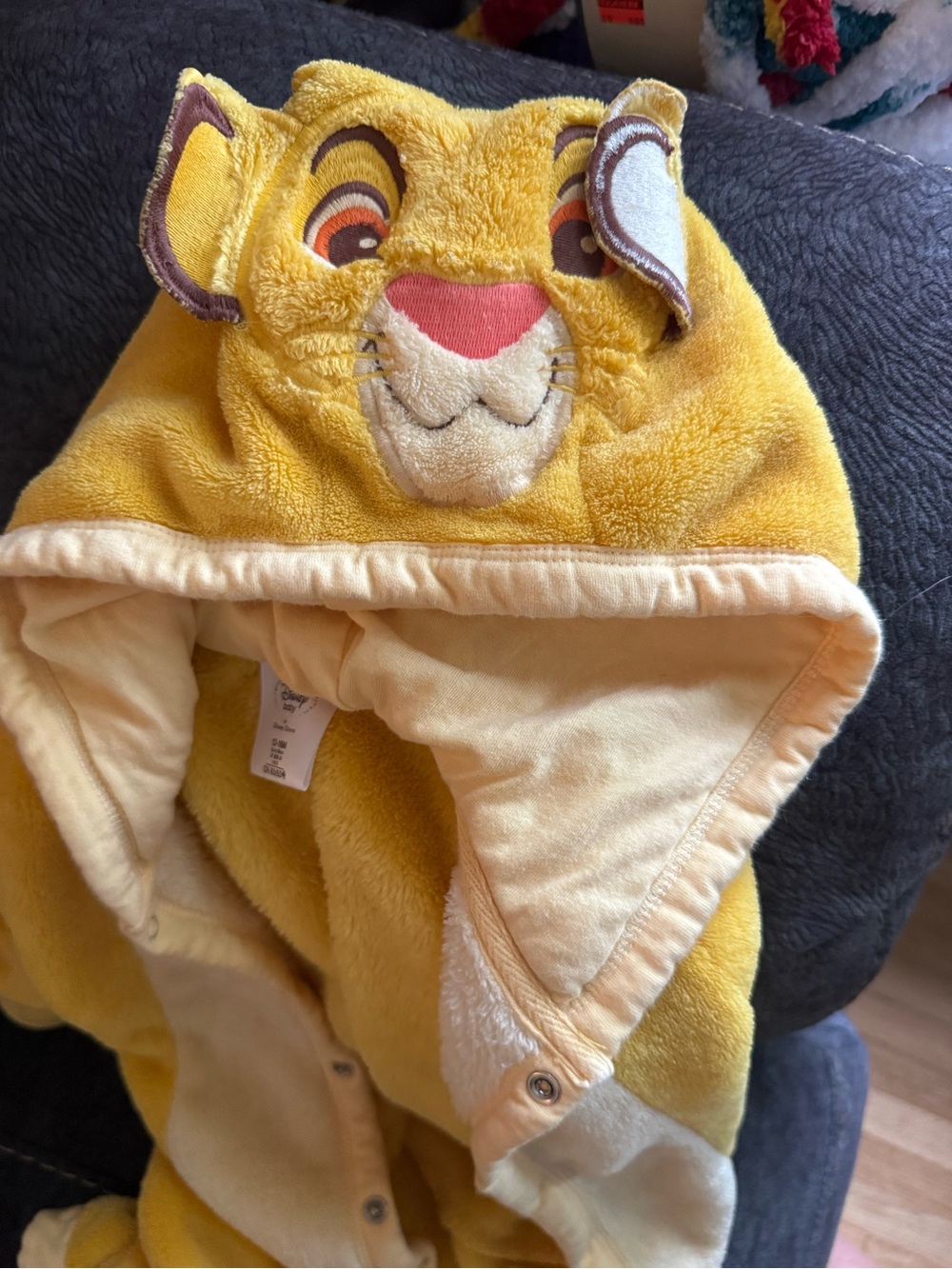 Disney Yellow Simba Hooded Plush Costume